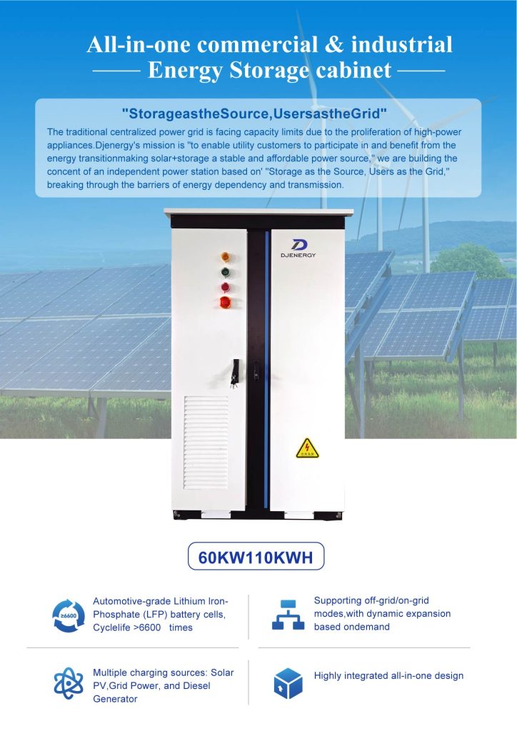 All-in-one commercial and industrial BESS 60kW 110kWh air-cooled system