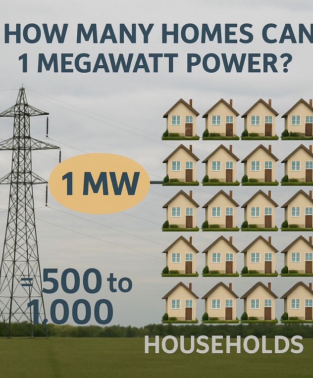 How many homes can 1 megawatt power