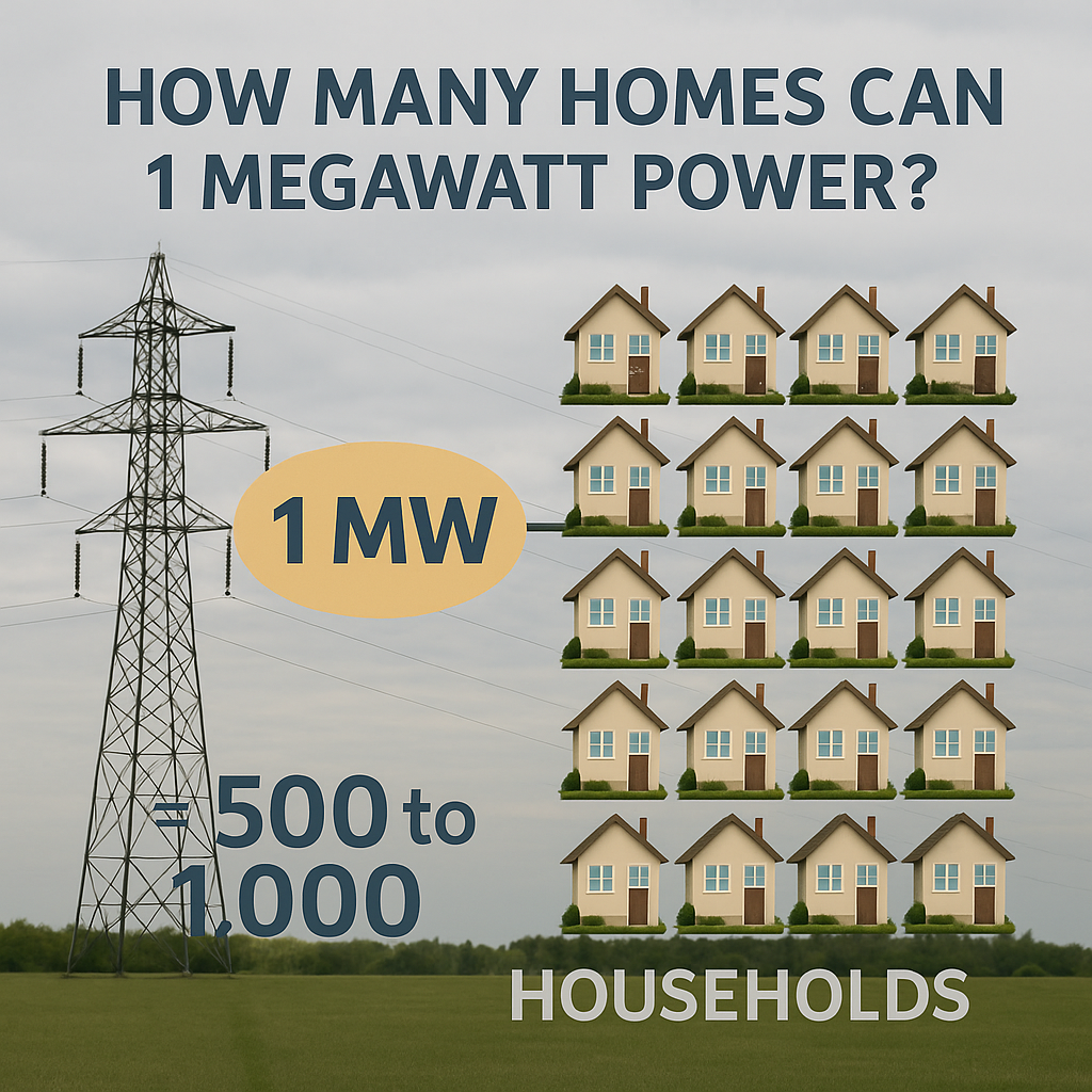 How many homes can 1 megawatt power
