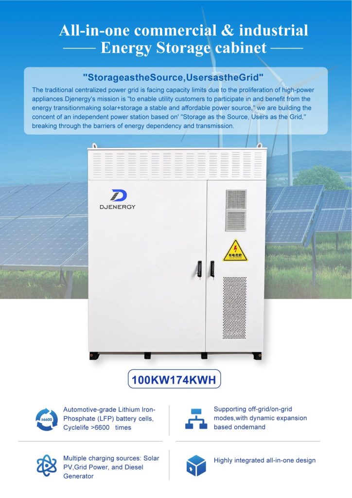 All-in-one commercial and industrial BESS 100kW 174kWh air-cooled system