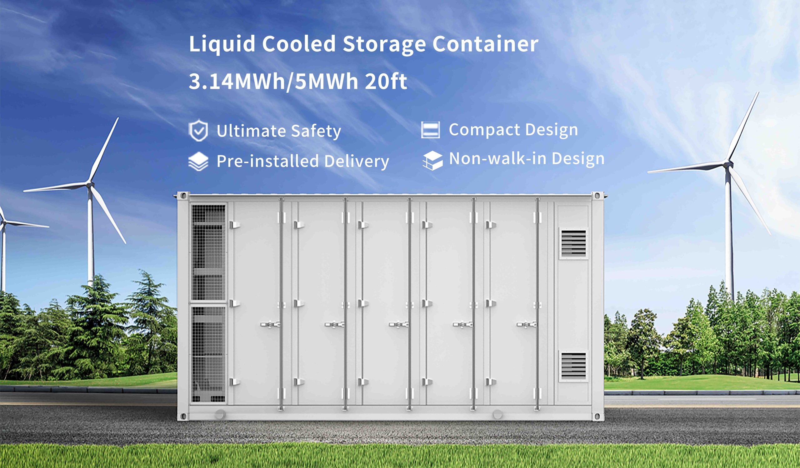 DJENERGY Liquid-Cooled Storage Container (20ft) — 3.14MWh / 5MWh