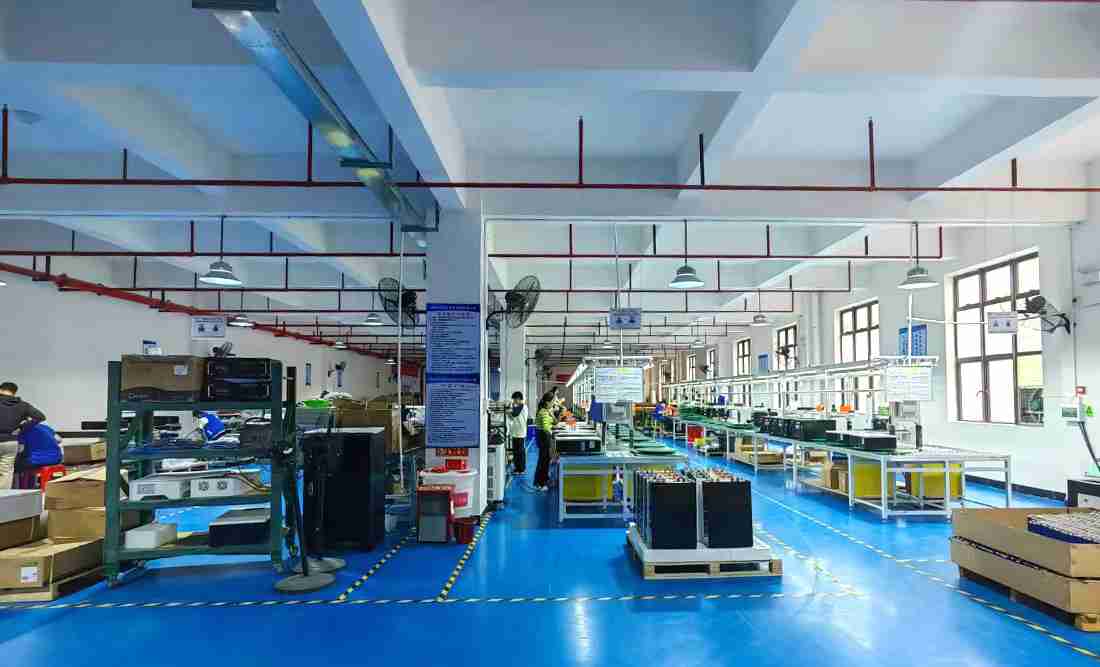 LiFePO4 battery pack assembly line in DJENERGY factory